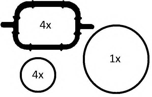 Комплект прокладок, впускний колектор