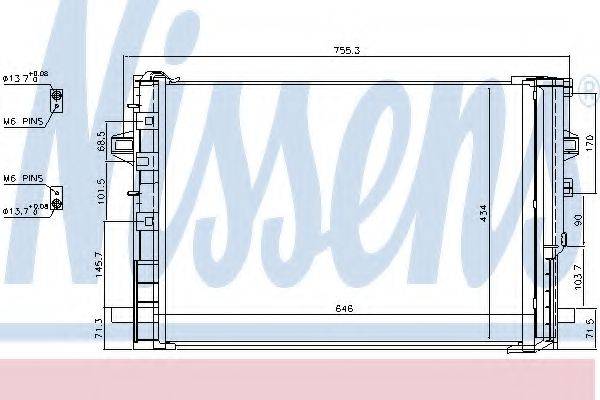 Конденсатор, кондиціонер NISSENS 940322