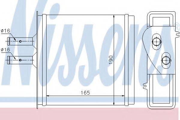 Теплообмінник, опалення салону NISSENS 71442