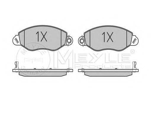 Комплект гальмівних колодок, дискове гальмо MEYLE 025 234 3418/PD