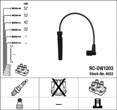 Комплект дротів запалення NGK 6022