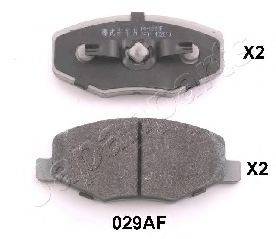 Комплект гальмівних колодок, дискове гальмо JAPANPARTS PA-029AF