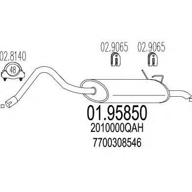 Глушник вихлопних газів кінцевий MTS 01.95850