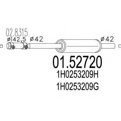 Середній глушник вихлопних газів MTS 01.52720