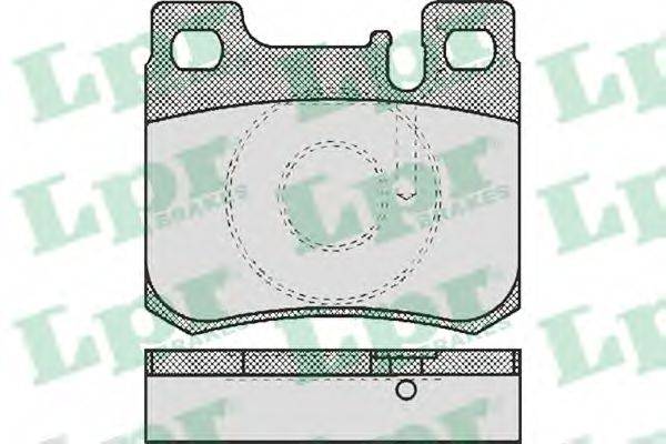 Комплект гальмівних колодок, дискове гальмо LPR 05P485