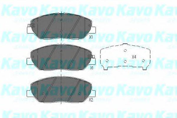 Комплект гальмівних колодок, дискове гальмо KAVO PARTS KBP-3023