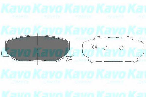 Комплект гальмівних колодок, дискове гальмо KAVO PARTS KBP-8502