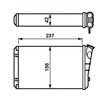 Теплообмінник, опалення салону NRF 54238