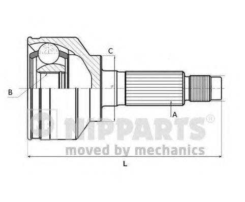 Шарнірний комплект, приводний вал NIPPARTS J2828002