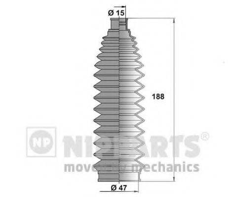 Комплект пильника, рульове управління NIPPARTS N2841032