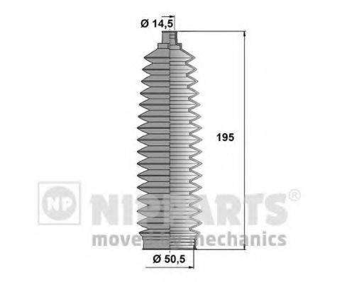 Комплект пильника, рульове управління NIPPARTS N2842034