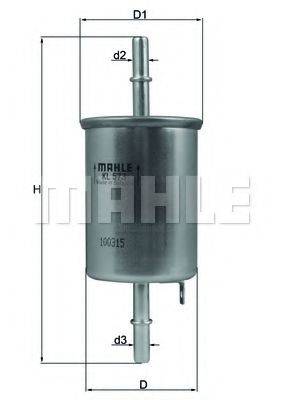 Паливний фільтр MAHLE ORIGINAL KL 573