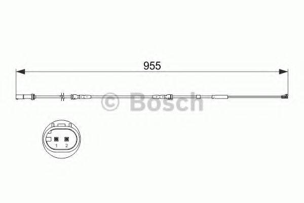 Сигналізатор, знос гальмівних колодок BOSCH 1 987 473 511