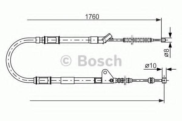 Трос, стоянкова гальмівна система BOSCH 1 987 477 541