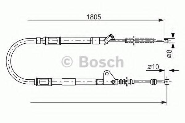 Трос, стоянкова гальмівна система BOSCH 1 987 477 546