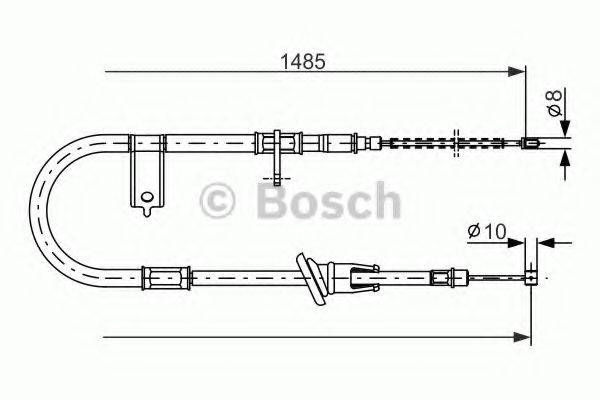 Трос, стоянкова гальмівна система BOSCH 1 987 477 614