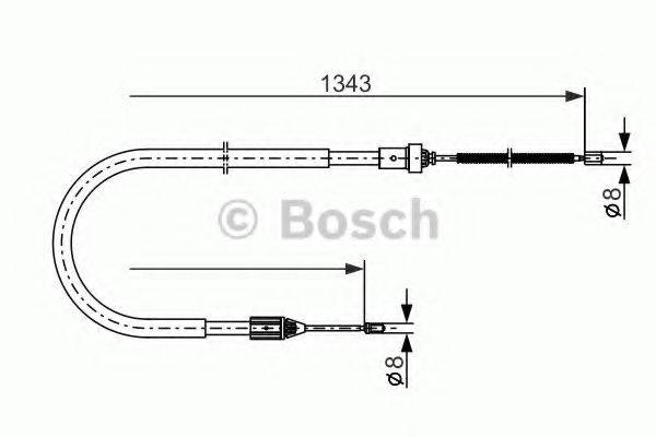 Трос, стоянкова гальмівна система BOSCH 1 987 477 641