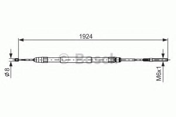 Трос, стоянкова гальмівна система BOSCH 1 987 477 693