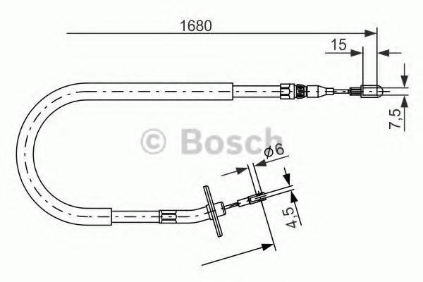 Трос, стоянкова гальмівна система BOSCH 1 987 477 702