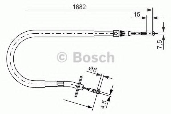 Трос, стоянкова гальмівна система BOSCH 1 987 477 703