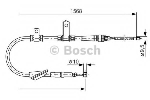 Трос, стоянкова гальмівна система BOSCH 1 987 477 790