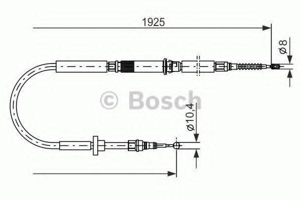 Трос, стоянкова гальмівна система BOSCH 1 987 477 959