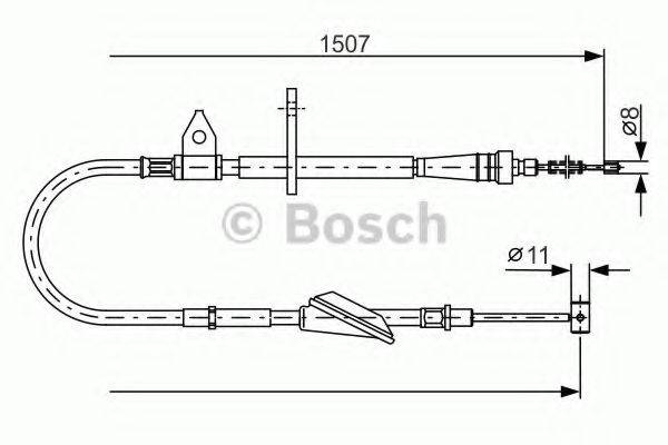 Трос, стоянкова гальмівна система BOSCH 1 987 477 995