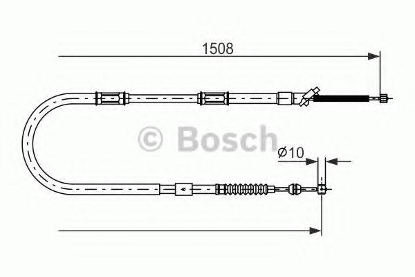 Трос, стоянкова гальмівна система BOSCH 1 987 477 997