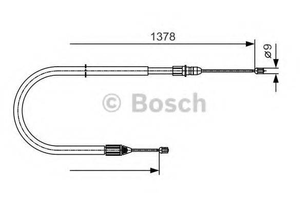 Трос, стоянкова гальмівна система BOSCH 1 987 482 041