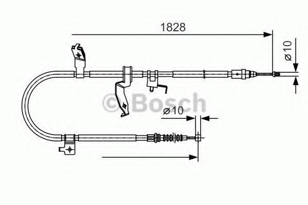 Трос, стоянкова гальмівна система BOSCH 1 987 482 053