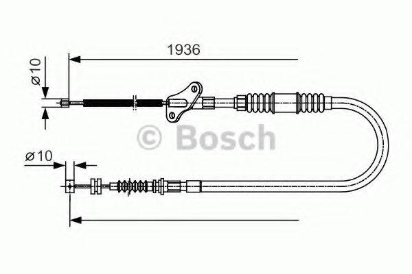 Трос, стоянкова гальмівна система BOSCH 1 987 482 110