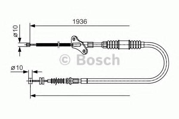 Трос, стоянкова гальмівна система BOSCH 1 987 482 111