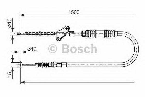 Трос, стоянкова гальмівна система BOSCH 1 987 482 170