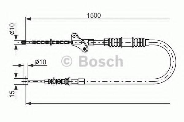 Трос, стоянкова гальмівна система BOSCH 1 987 482 171