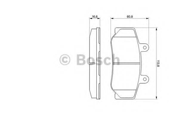 Комплект гальмівних колодок, дискове гальмо BOSCH 0 986 460 961