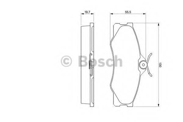 Комплект гальмівних колодок, дискове гальмо BOSCH 0 986 469 790