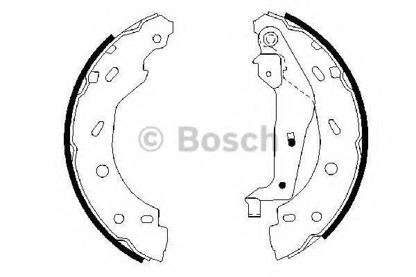 Комплект гальмівних колодок BOSCH 0 986 487 600