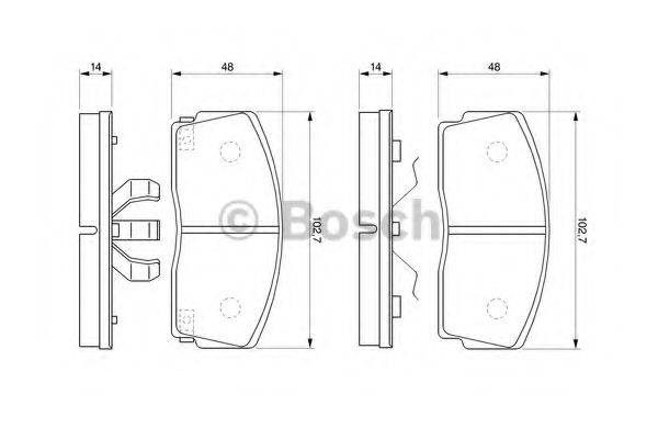 Комплект гальмівних колодок, дискове гальмо BOSCH 0 986 493 390