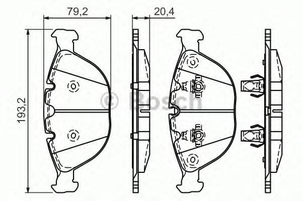 Комплект гальмівних колодок, дискове гальмо BOSCH 0 986 494 217