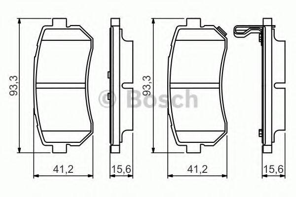 Комплект гальмівних колодок, дискове гальмо BOSCH 0 986 495 354