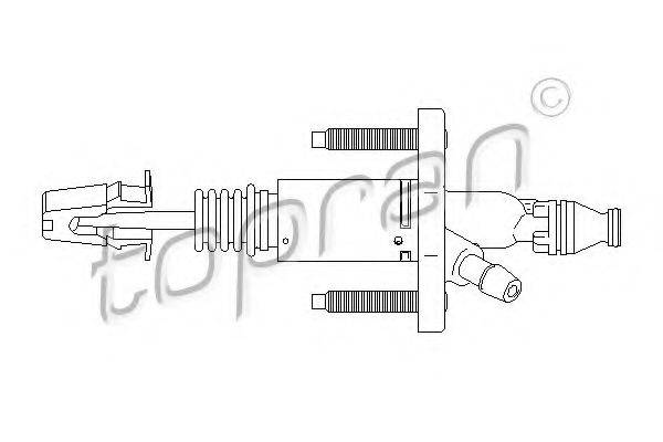 Головний циліндр, система зчеплення TOPRAN 207 632