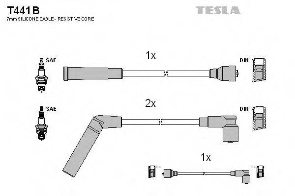 Комплект дротів запалення TESLA T441B