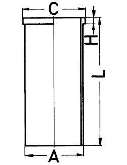 Гільза циліндра KOLBENSCHMIDT 89177190