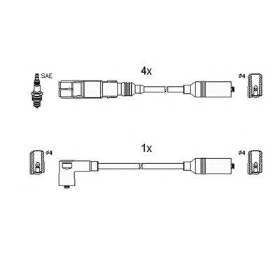 Комплект дротів запалення HITACHI 134267