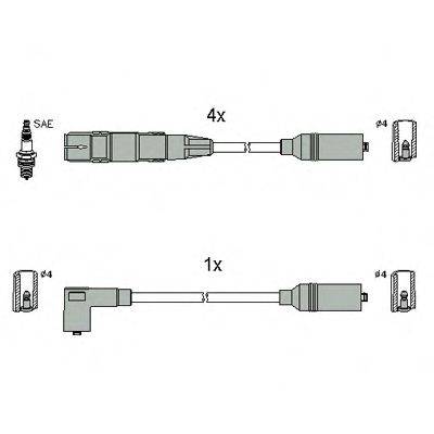 Комплект дротів запалення HITACHI 134831