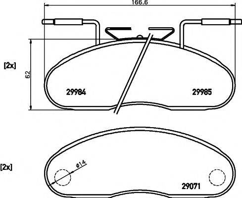 Комплект гальмівних колодок, дискове гальмо HELLA PAGID 8DB 355 005-341