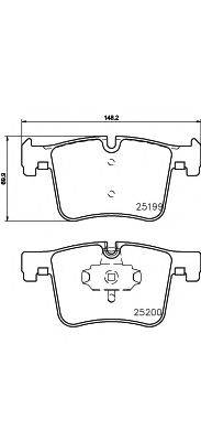 Комплект гальмівних колодок, дискове гальмо HELLA PAGID 8DB 355 015-781