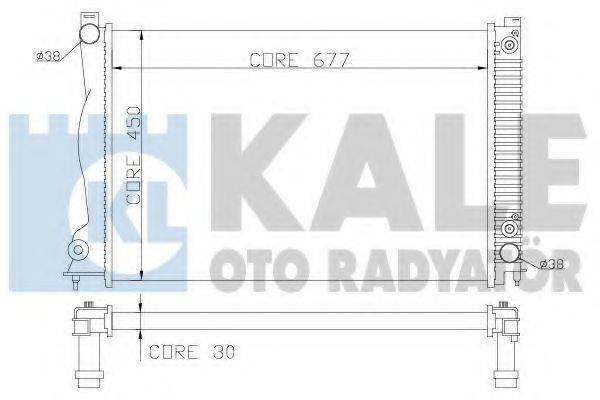 Радіатор, охолодження двигуна KALE OTO RADYATOR 353200