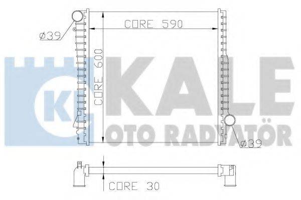 Радіатор, охолодження двигуна KALE OTO RADYATOR 354300