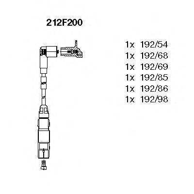 Комплект дротів запалення BREMI 212F200